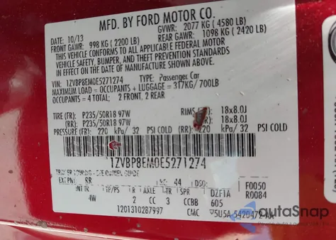 2014 Ford Mustang V6 Premium from USA, damaged, VIN 1ZVBP8EM0E5271274